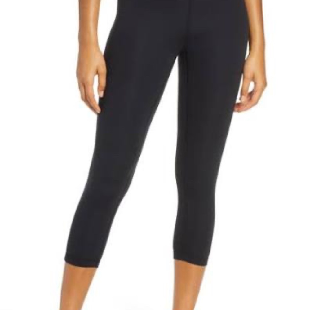 Zella Studio Lite Crop Black Leggings L